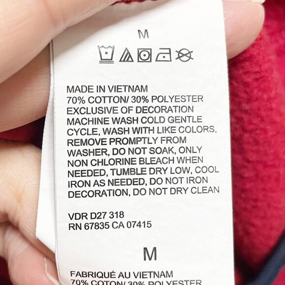 Nautica Red Blue Half Zip Hoodie - Picture 6 of 7